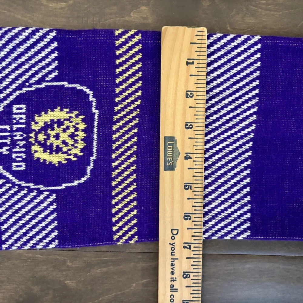 Ruffneck Orlando City SC MLS Soccer Supporters Scarf‎ Purple White Knit Fan